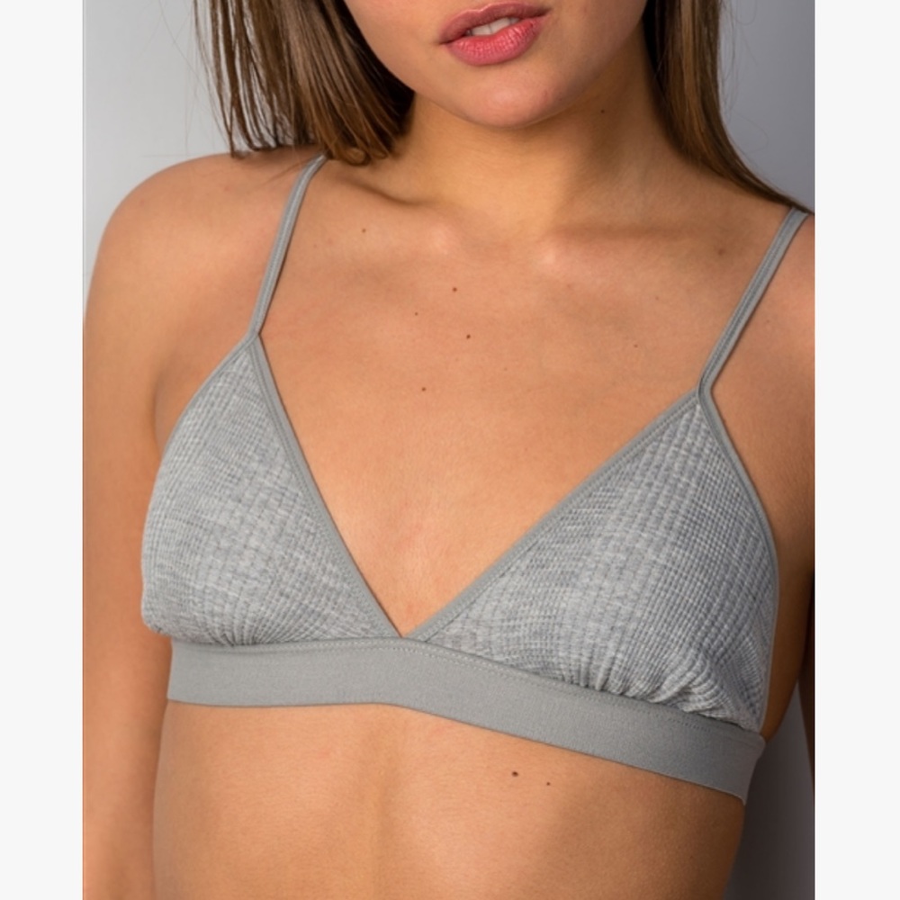Grey Knit Bralette